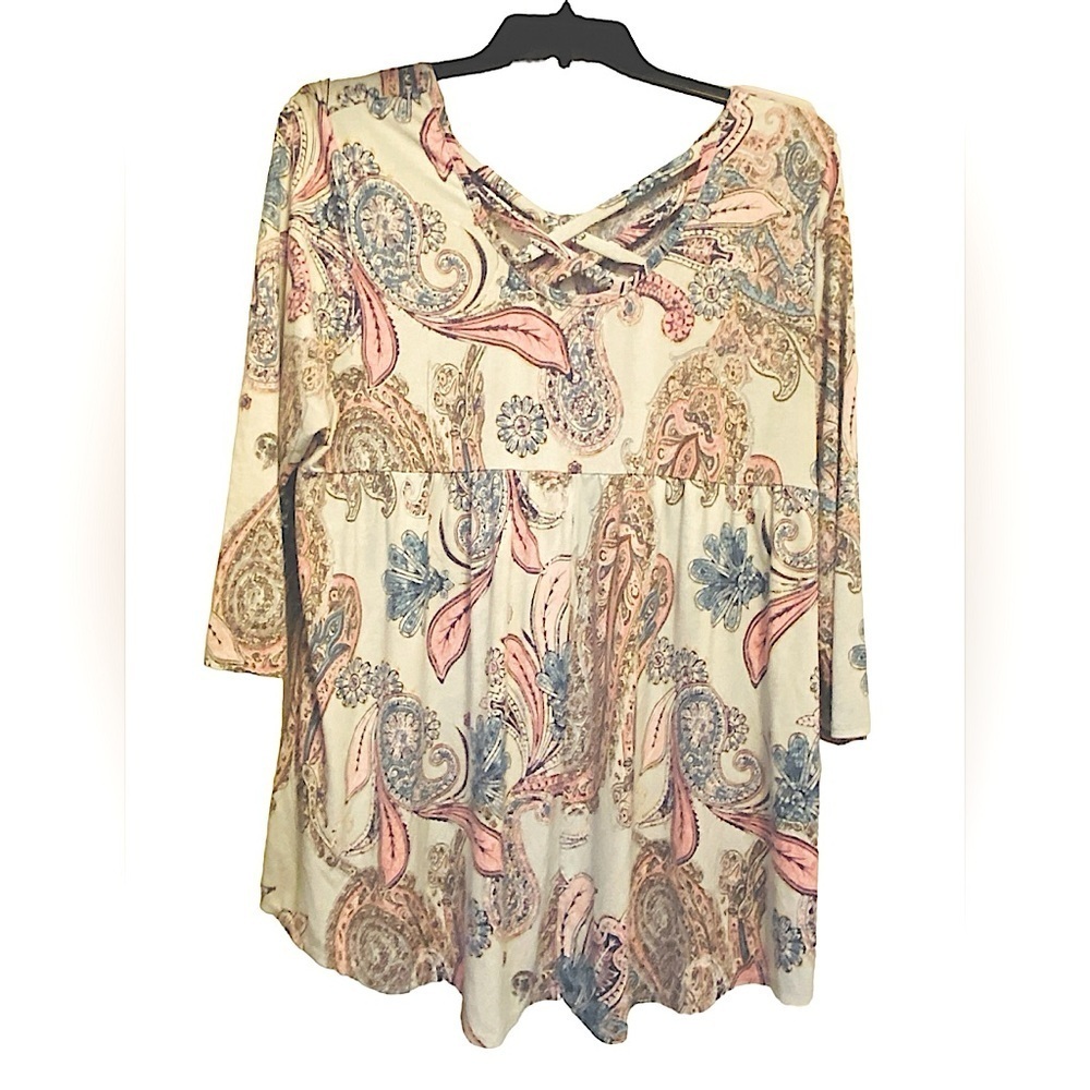 Bellamie Plus 2XL Women’s 3/4 sleeves pull over shirt